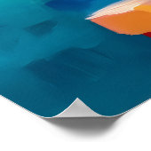 Venice Teddy Fauvist Sunset Canal Print ポスター (角)