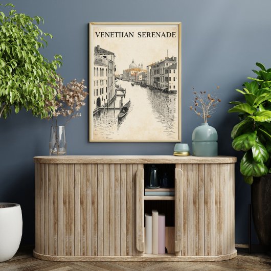 Venice Travel | Retro Gondola Canal Vintage  ポスター