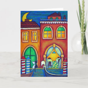 Venice Valentine with Cats by Lisa Lorenz シーズンカード