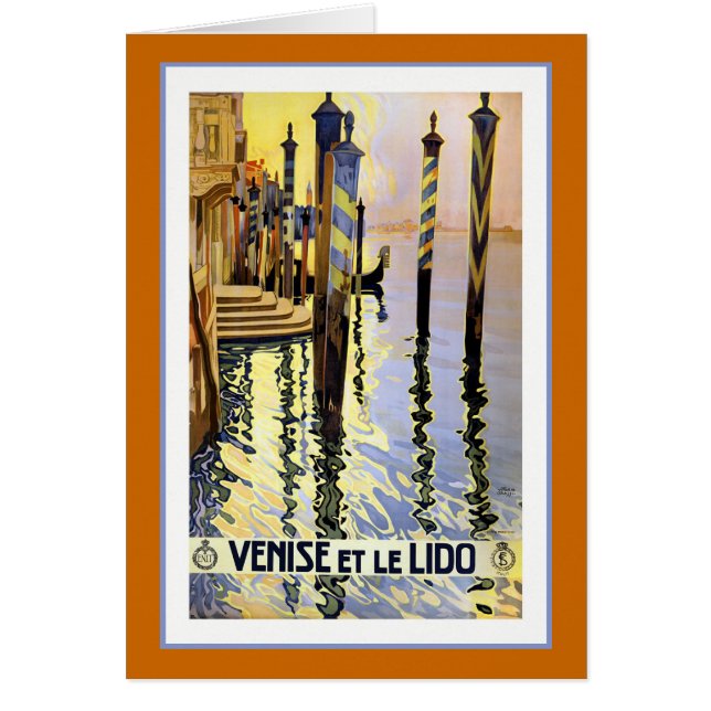 "Veniseとle Lido"のヴィンテージ旅行ポスター (正面)