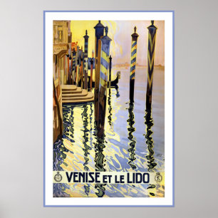 VeniseとLe Lido Vintage旅行ポスター ポスター