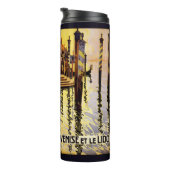 "Venise et le Lido"イタリアのヴィンテージ旅行タンブラー タンブラー (回転右)