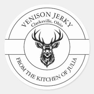 Venison Jerkyラベル ラウンドシール