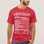 Venison Nutrition Factsラベル Tシャツ (正面)
