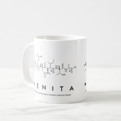 Venitaペプチド名mug コーヒーマグカップ (正面左)