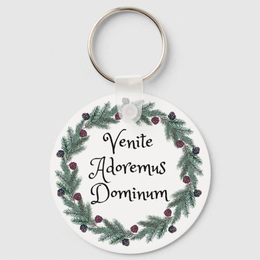 Venite Adoremus Dominumラテン宗教クリスマス キーホルダー (正面)