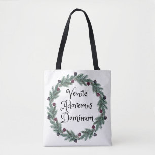 Venite Adoremus Dominumラテン宗教クリスマス トートバッグ