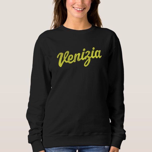 Venizia Italia Retro Script Venice Italy boys girl スウェットシャツ (正面)