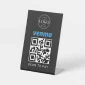Venmoスキャン支払いディスプレイ 台座サイン (正面)