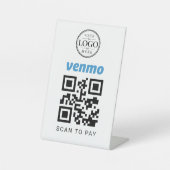 Venmoスキャン決済用卓上ディスプレイ 台座サイン (正面)