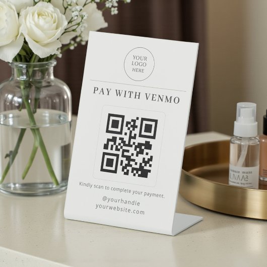 Venmo 支払いQRコード スキャンして支払う 台座サイン