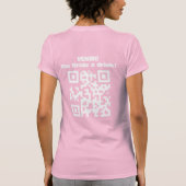 Venmo 花嫁にドリンクを QRコード シャンパン お祝い Tシャツ (裏面)