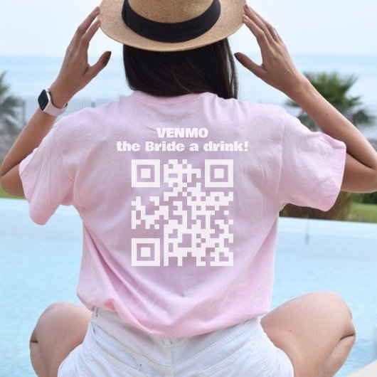 Venmo 花嫁にドリンクを QRコード シャンパン お祝い Tシャツ