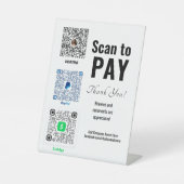 Venmo Business Pay カスタム Hereサインの作成 台座サイン (正面)