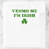 Venmo Me私はアイルランド人だ 長方形シール (バッグ)