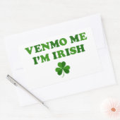 Venmo Me私はアイルランド人だ 長方形シール (封筒)