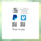 Venmo paypalスキャンを支払う追加q rコードロゴ文字na ウィンドウサイン (シート3)
