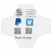 Venmo paypalスキャンを支払う追加q rコードロゴ文字na サッカーボール (フラット)