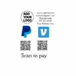 Venmo paypalスキャンを支払う追加q rコードロゴ文字na フォトスカルプチャー<br><div class="desc">ビジネスシンプルシール</div>