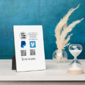 Venmo paypalスキャンを支払う追加q rコードロゴ文字na フォトプラーク (側面)