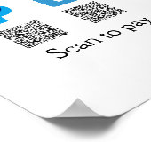 Venmo paypalスキャンを支払う追加q rコードロゴ文字na ポスター (角)