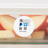 Venmo paypalスキャンを支払う追加q rコードロゴ文字na ラベル (貼付)