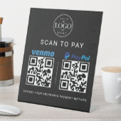 Venmo Paypal スキャン決済 テーブルディスプレイ 台座サイン (インサイチュ)