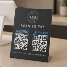 Venmo Paypal スキャン決済 テーブルディスプレイ