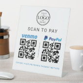 Venmo Paypal スキャン決済 テーブルディスプレイ 台座サイン (インサイチュ)