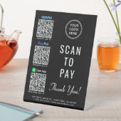 Venmo Paypal CashApp QRコード ロゴ スキャンで支払い 台座サイン (インサイチュ)