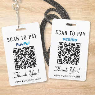 Venmo PayPaL QRコード スキャンして支払う バッジ
