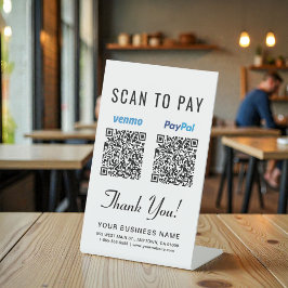 Venmo Paypal QRコード スキャン決済 台座サイン