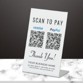 Venmo Paypal QRコード スキャン決済 台座サイン