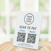 Venmo Paypal QRコード ロゴ スキャンして支払う 台座サイン