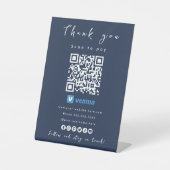 Venmo QRコードスキャンでネイビーブルーを支払う 台座サイン (正面)