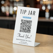 Venmo QRコードチップジャー