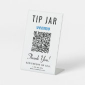 Venmo QRコードチップジャー 台座サイン (正面)