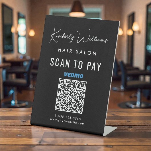 Venmo QRコードビジネス スキャン決済 台座サイン