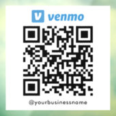 Venmo QRコード支払いスキャンを支払う白 ウィンドウサイン (シート3)