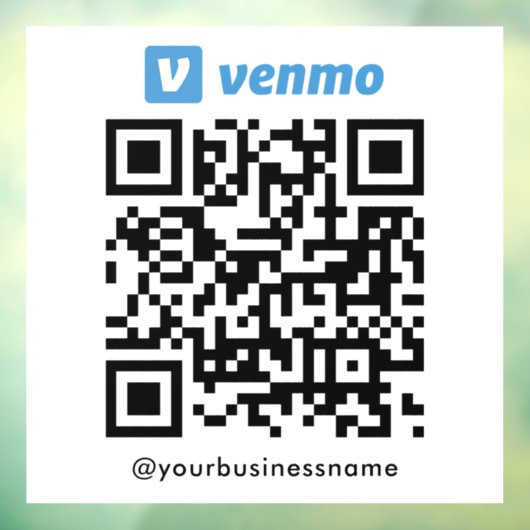 Venmo QRコード支払いスキャンを支払う白 ウィンドウサイン (シート3)