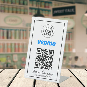 Venmo QRコード支払い追加ロゴ非接触型スクリプト 台座サイン