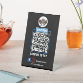 Venmo QRコード支払 |ビジネスを支払うWightスキャン 台座サイン (インサイチュ)