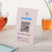 Venmo QRコード決済用カウンターサイン 台座サイン (インサイチュ)
