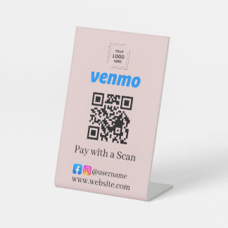 Venmo QRコード決済用カウンターサイン 台座サイン