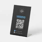 Venmo QRコード決済 | ビジネスロゴをスキャンして支払う 台座サイン (正面)