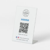 Venmo QRコード決済 | ビジネスロゴをスキャンして支払う 台座サイン (正面)