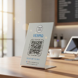 Venmo QRコード決済 | ビジネスロゴをスキャンして支払う 台座サイン