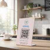 Venmo QRコード決済 | ビジネスロゴをスキャンして支払う 台座サイン