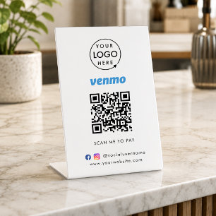 Venmo QRコード決済 ビジネスロゴをスキャンして支払う 台座サイン