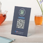 Venmo QRコード決済 | ビジネスロゴ入りスキャン式支払い 台座サイン (インサイチュ)